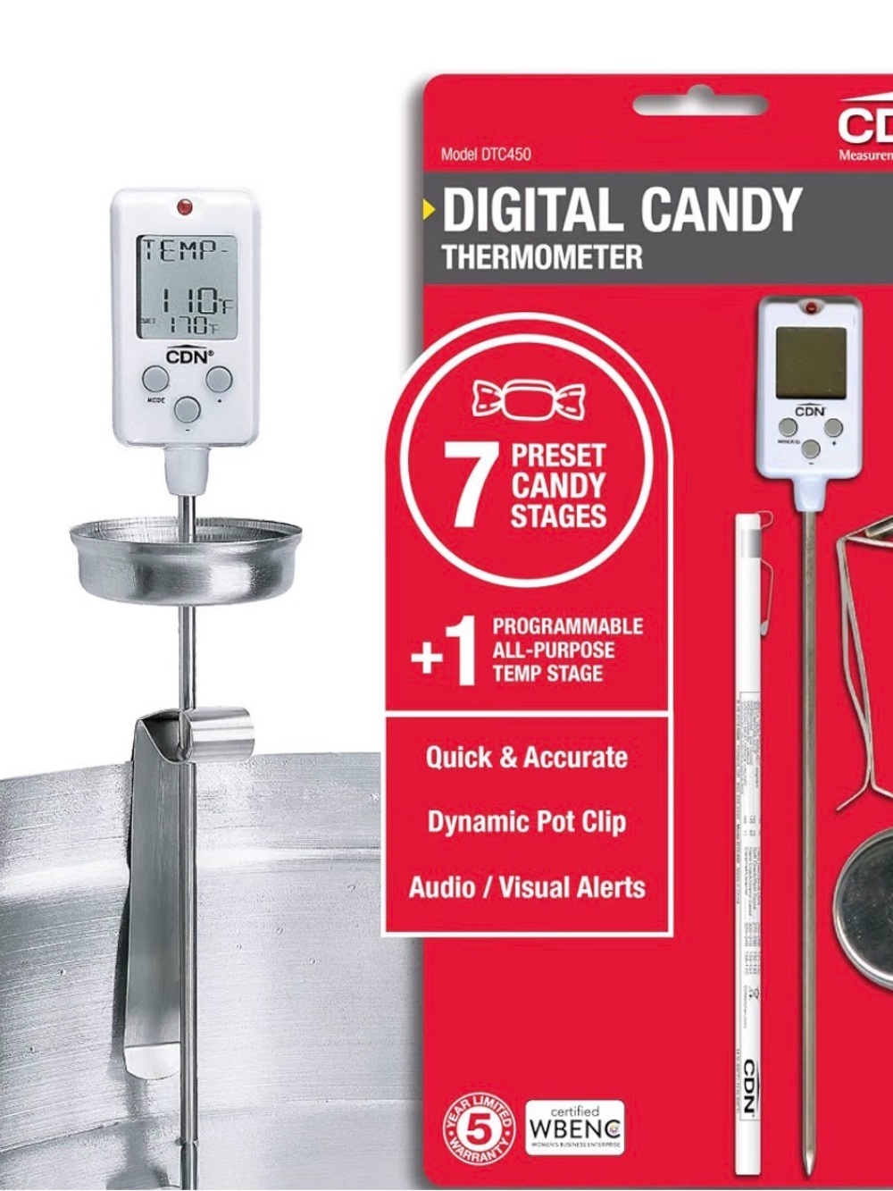Digital Candy Thermometer - White